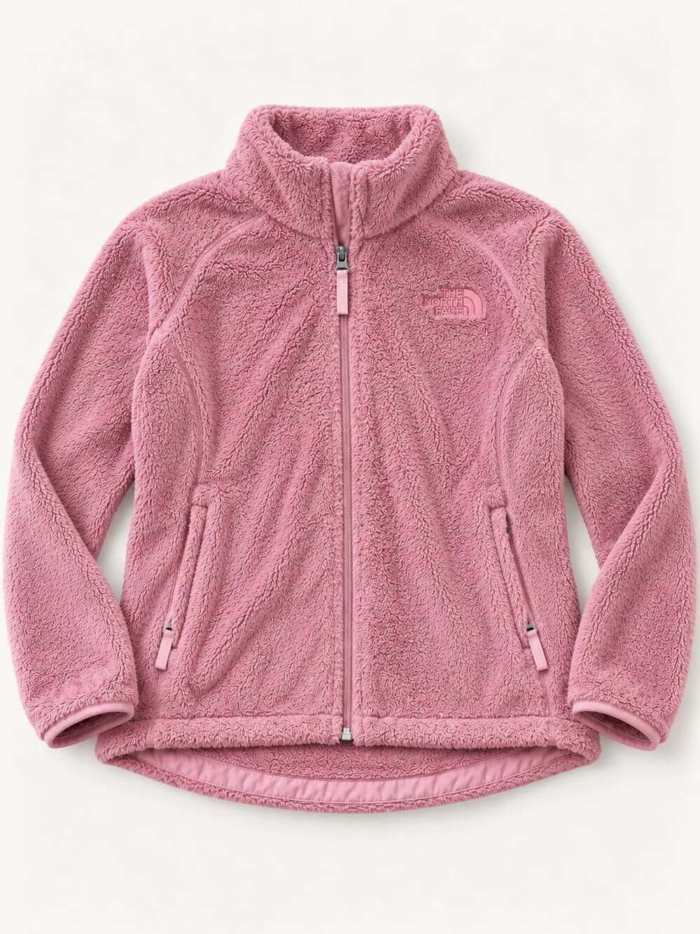 The North Face Circular Design Pink Fleece Full Zip Jacket Size L (L)